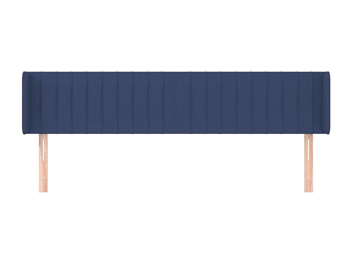 Tête de lit avec oreilles Bleu 163x16x78/88 cm Tissu