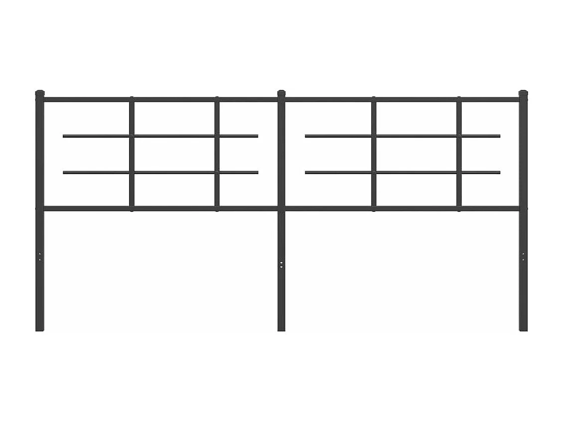 Cabecero de metal negro 180 cm