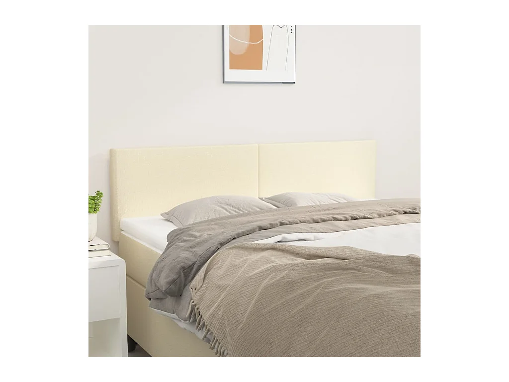 Tête de lit 2 pièces Crème 72x5x78/88 cm Similicuir