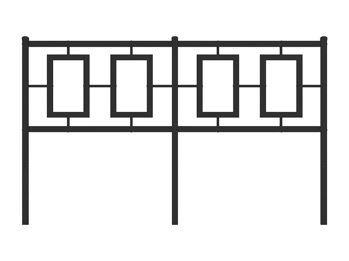 Cabeceira de cama 140 cm metal preto