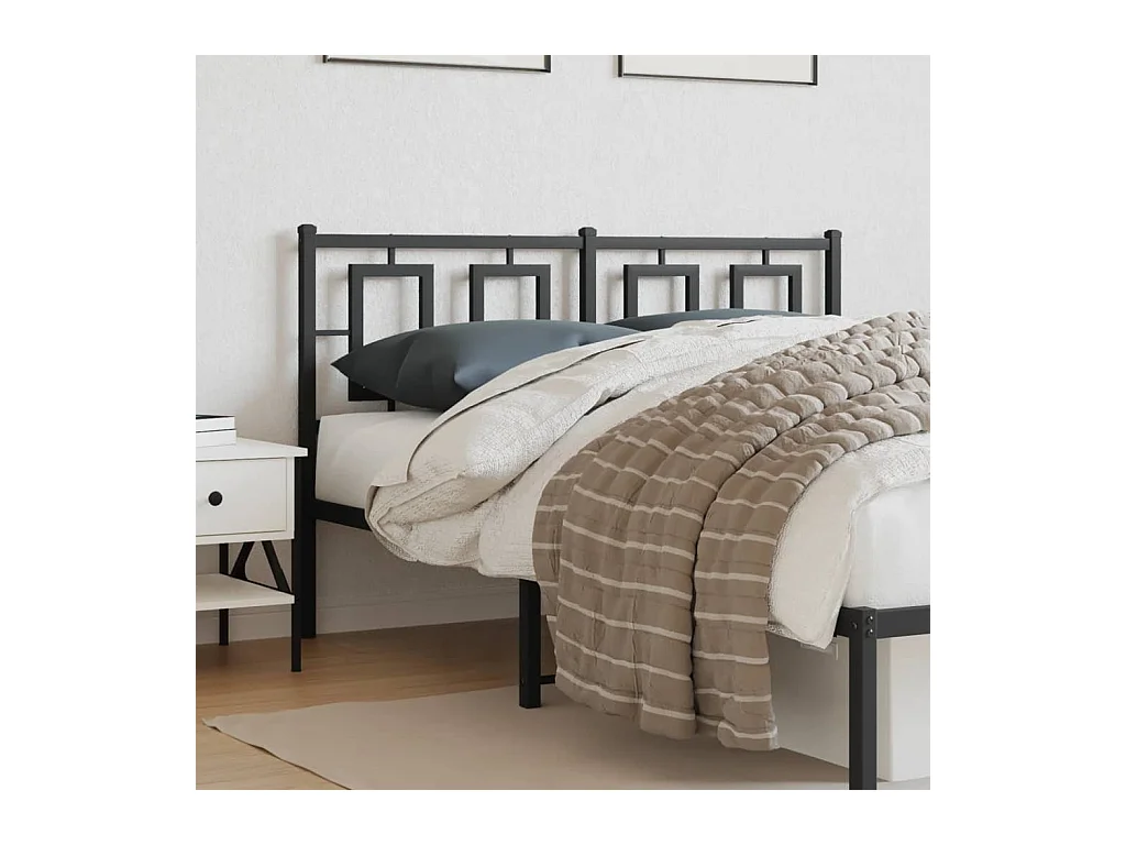 Tête de lit métal noir 140 cm