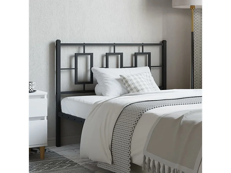 Cabeceira de cama 107 cm metal preto