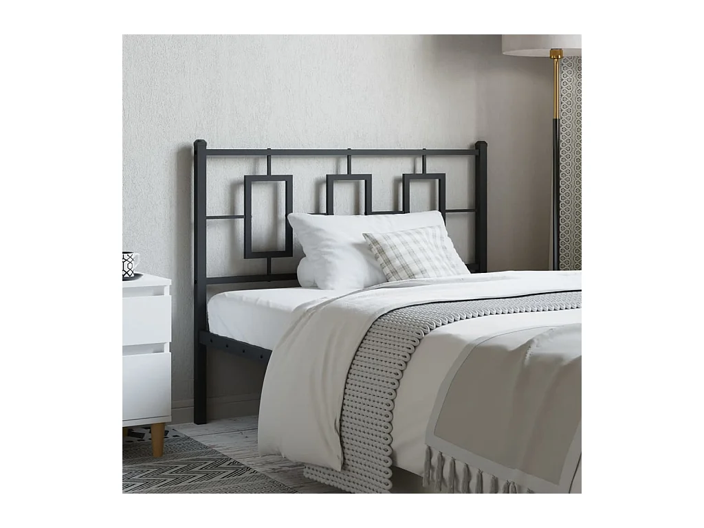 Tête de lit métal noir 107 cm