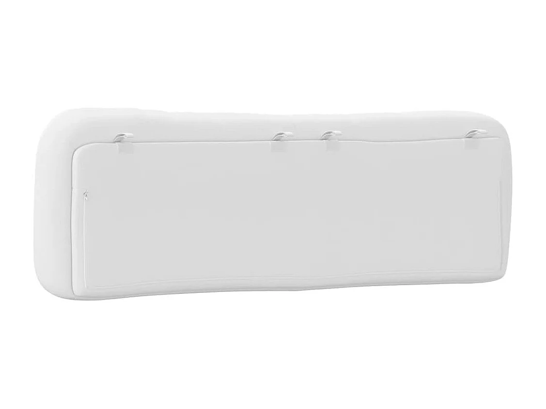 Tête de lit coussin blanc 160 cm similicuir