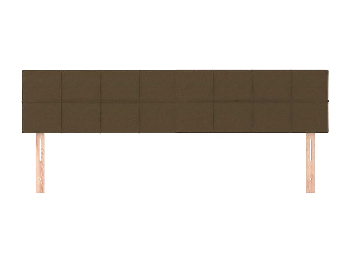 Cabeceira de cama 2 peças tecido 80x5x78/88 cm castanho