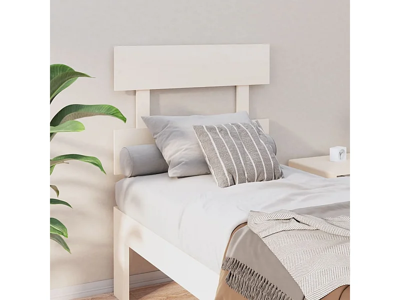 Tête de lit Blanc 103,5x3x81 cm Bois massif de pin