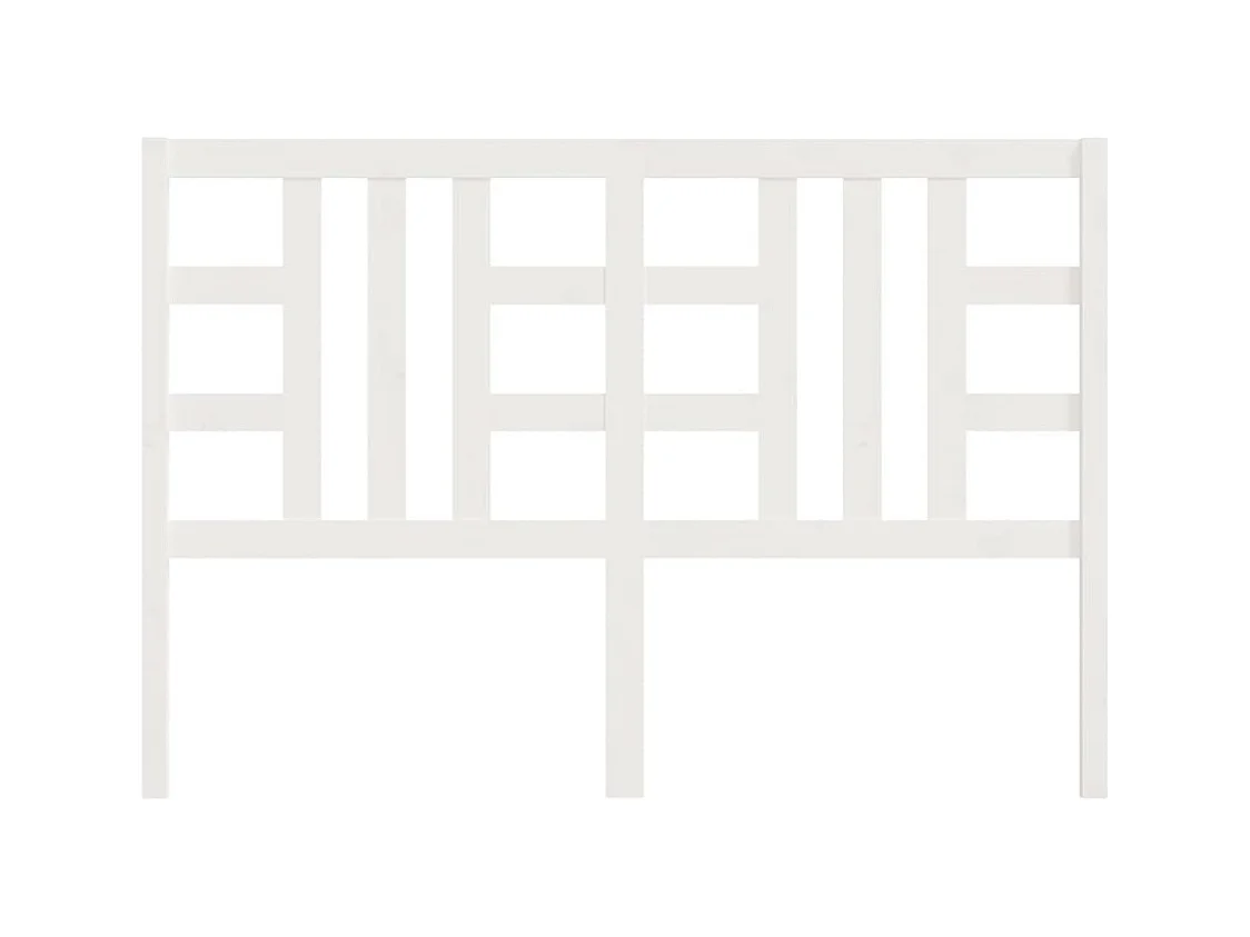 Tête de lit Blanc 126x4x100 cm Bois massif de pin