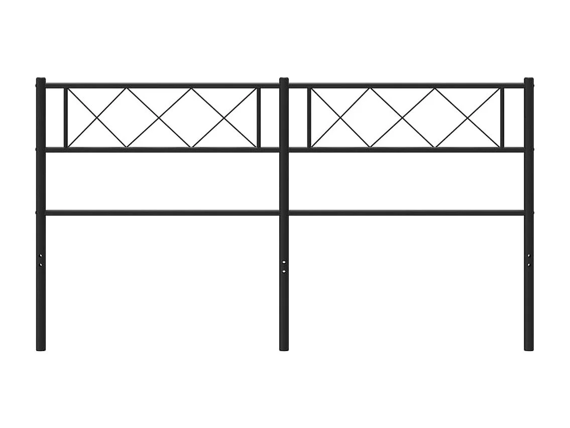 Cabecero de metal negro 135 cm