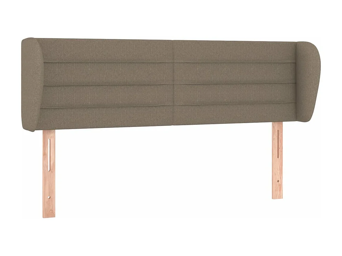 Cabecero de tela gris taupe 147x23x78/88 cm