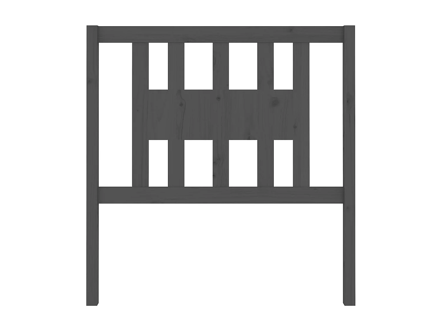 Hoofdbord 81x4x100 cm massief grenenhout grijs