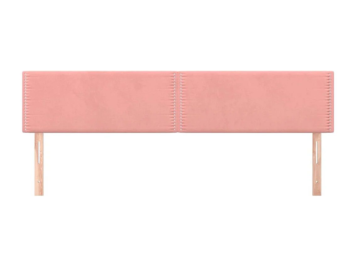 Tête de lit 2 pièces Rose 100x5x78/88 cm Velours