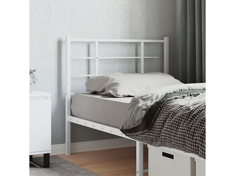 Tête de lit métal blanc 100 cm