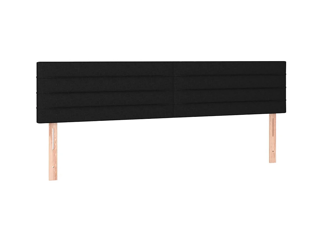 Tête de lit 2 pièces Noir 90x5x78/88 cm Tissu