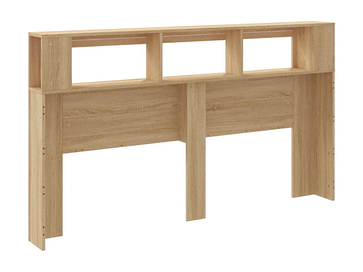 Tête de lit à LED chêne sonoma 180x18,5x103,5cm bois ingénierie