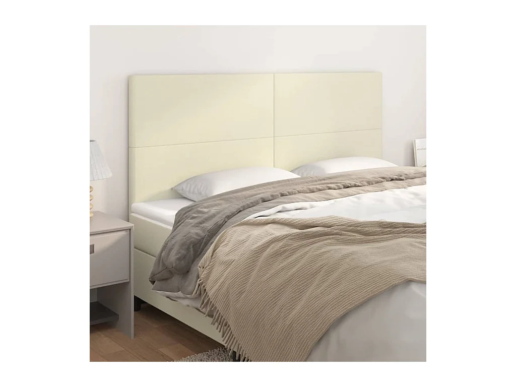 Tête de lit 4 pièces Crème 90x5x78/88 cm Similicuir