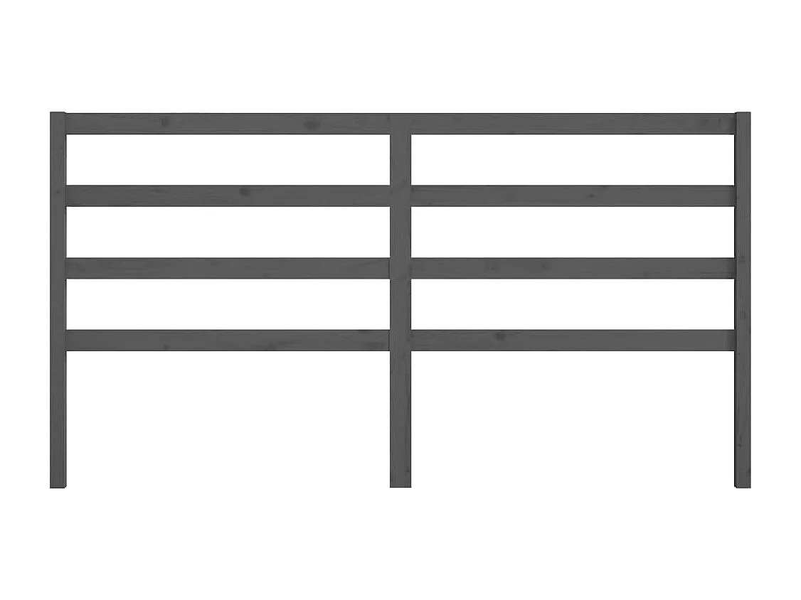 Tête de lit Gris 186x4x100 cm Bois massif de pin