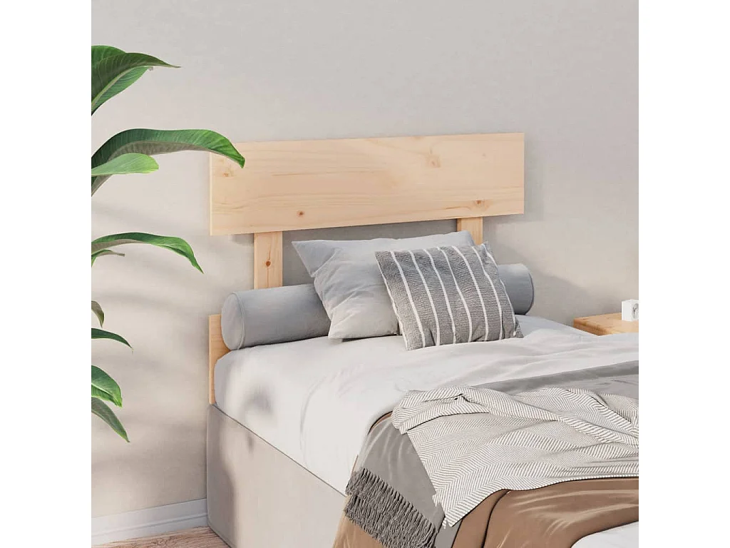 Cabeceira de cama 93,5x3x81 cm madeira de pinho maciça