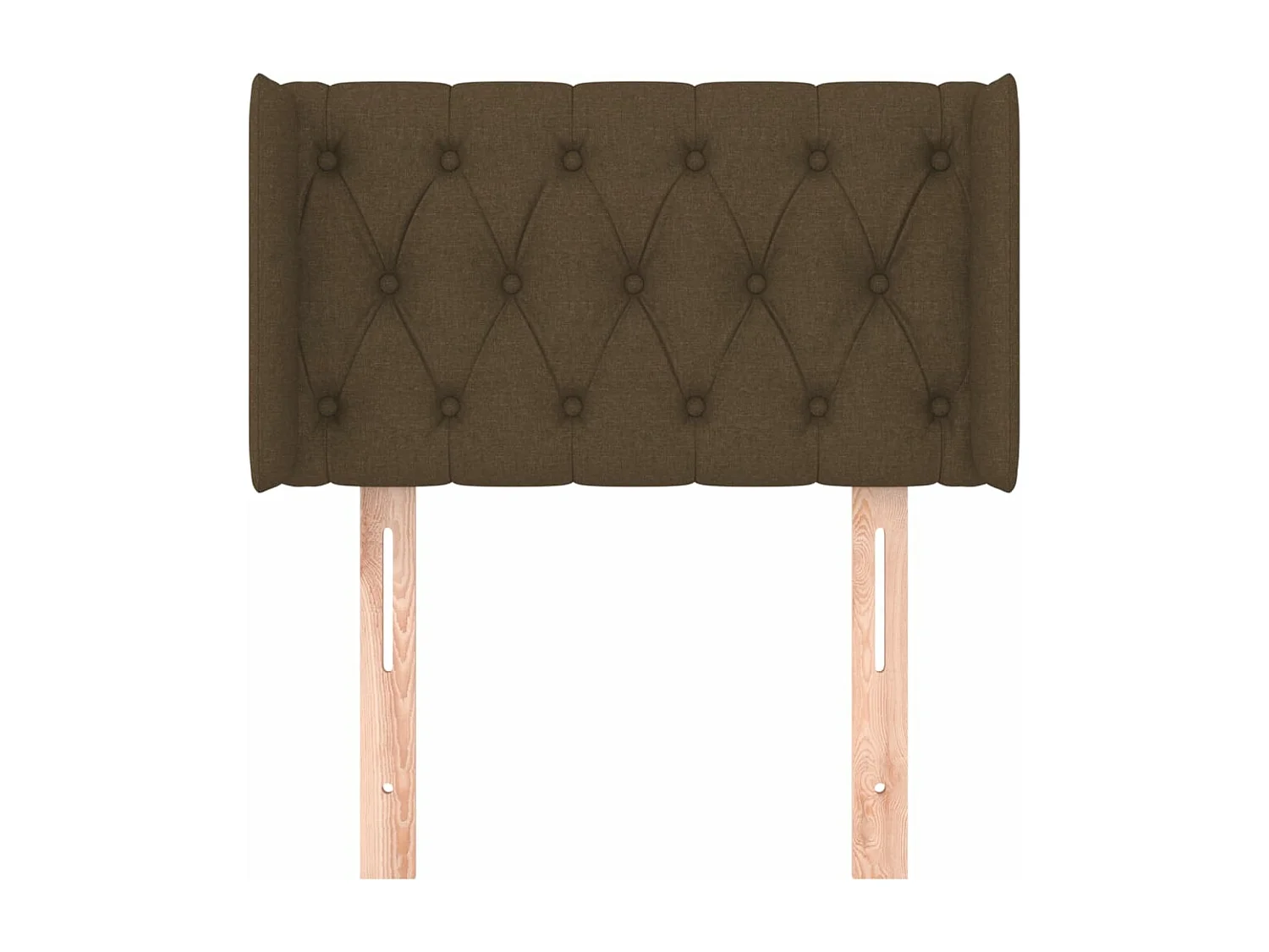 Cabecero de tela marrón oscuro 83x16x78/88 cm