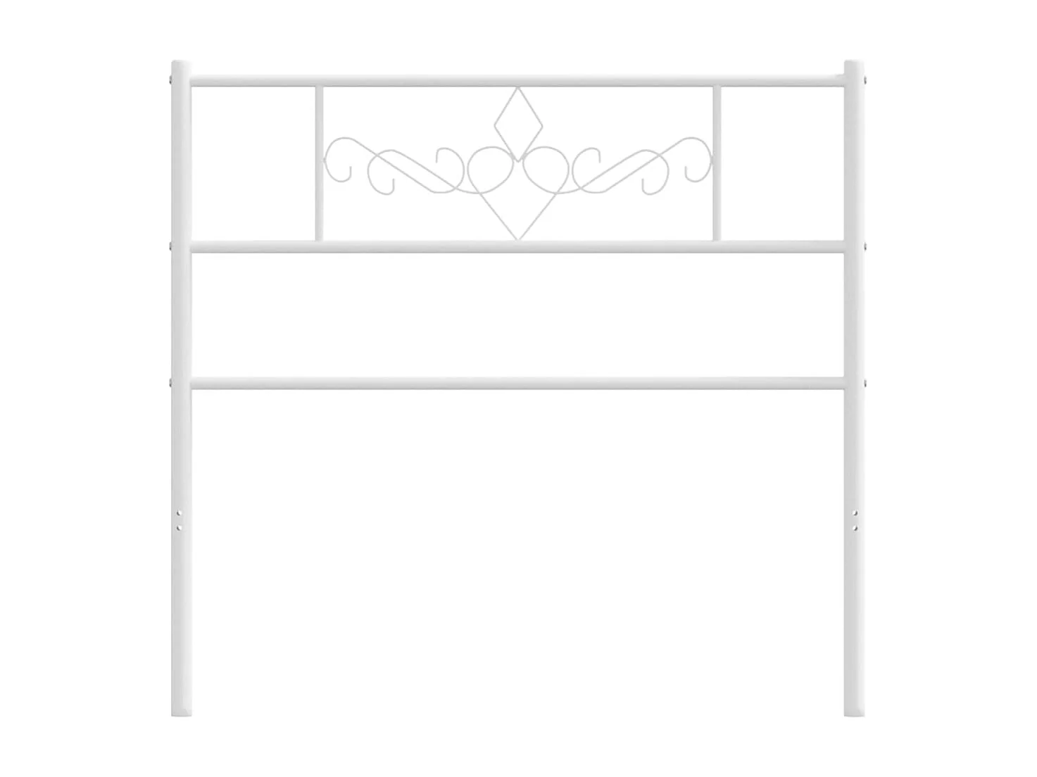 Cabeceira de cama 90 cm metal branco