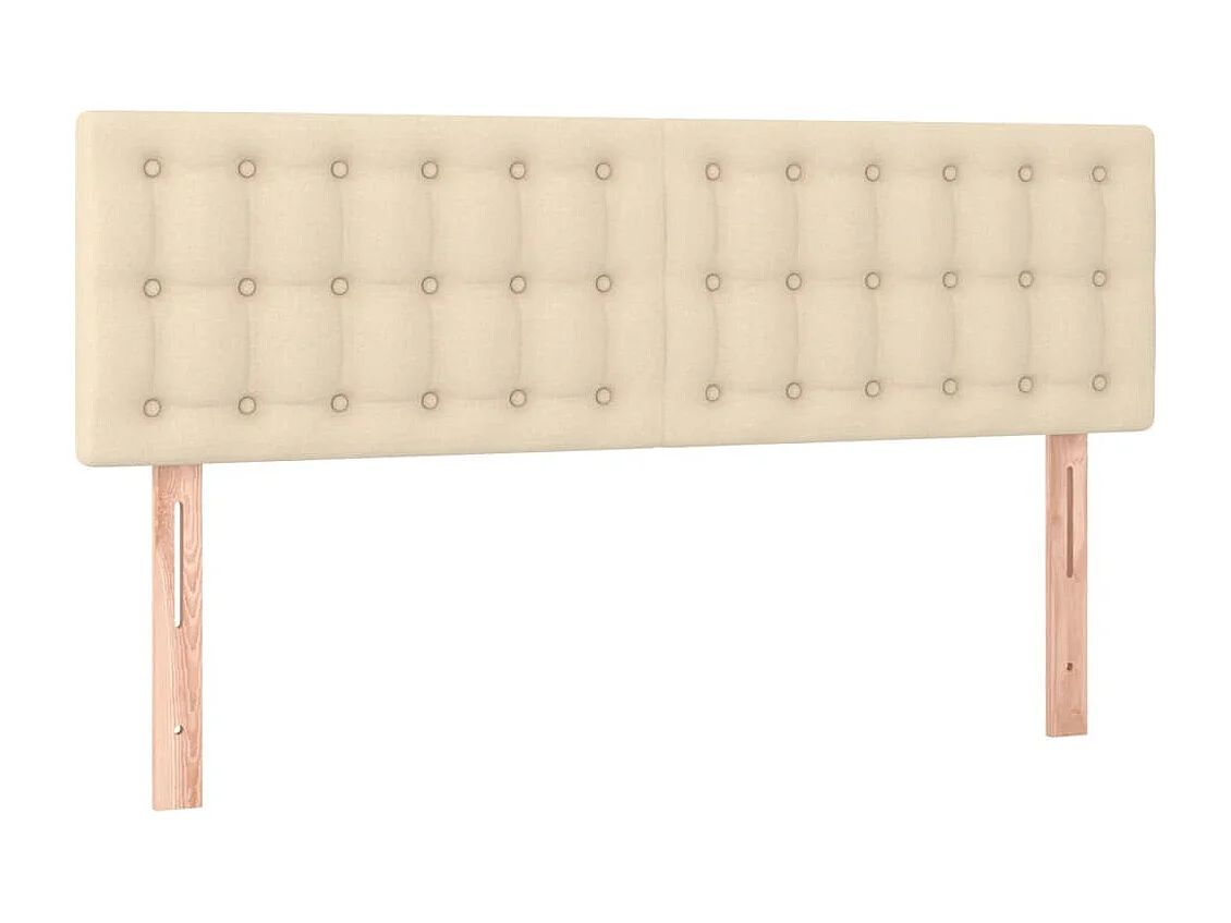 Tête de lit à LED Crème 144x5x78/88 cm Tissu