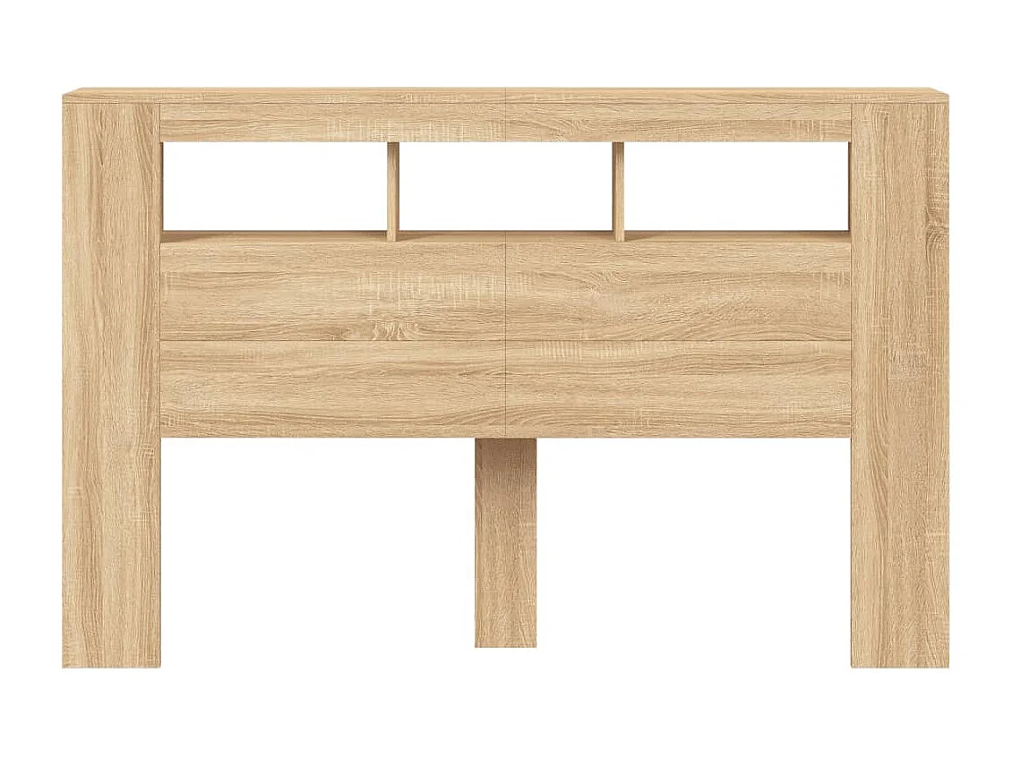Tête de lit à LED chêne sonoma 160x18,5x103,5cm bois ingénierie