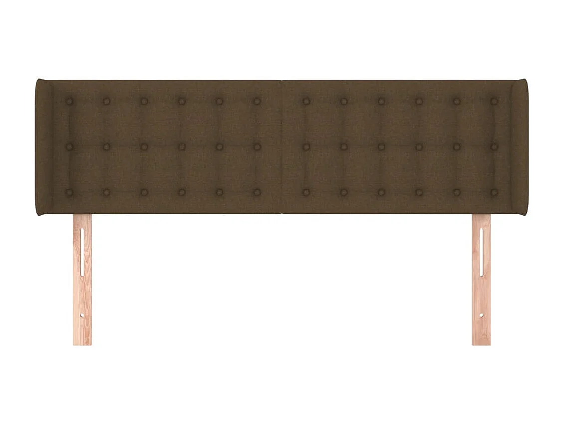 Cabecero de tela gris oscuro 147x16x78/88 cm