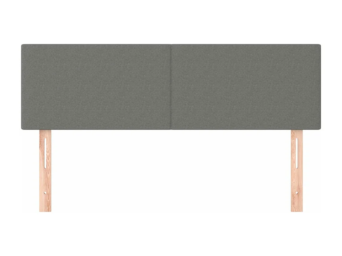 Tête de lit 2 pièces Gris foncé 72x5x78/88 cm Tissu