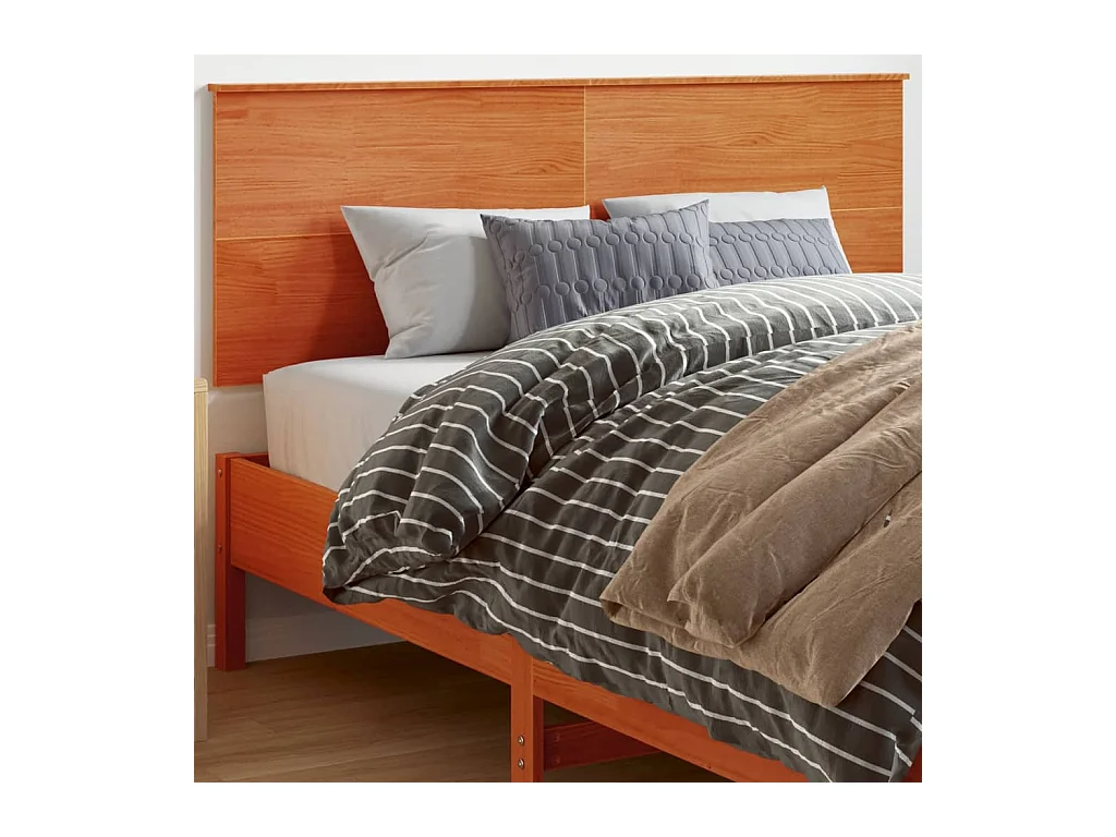Tête de lit cire marron 160 cm bois massif de pin