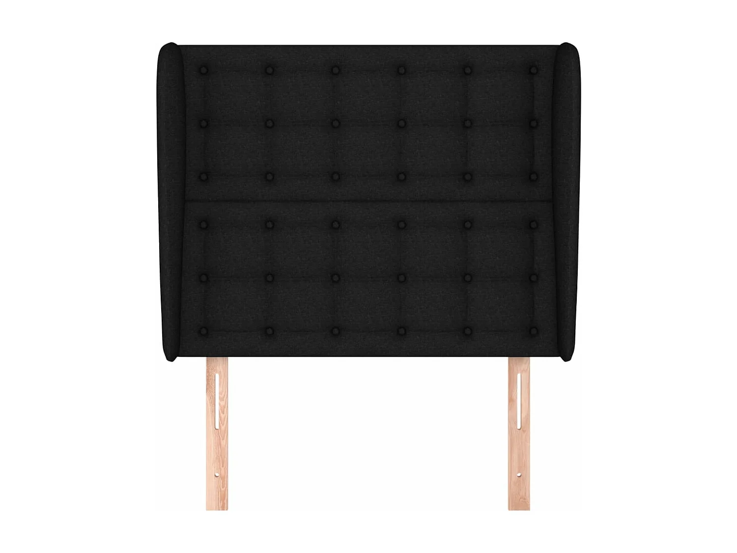 Cabeceira de cama c/ abas tecido 103x23x118/128 cm preto