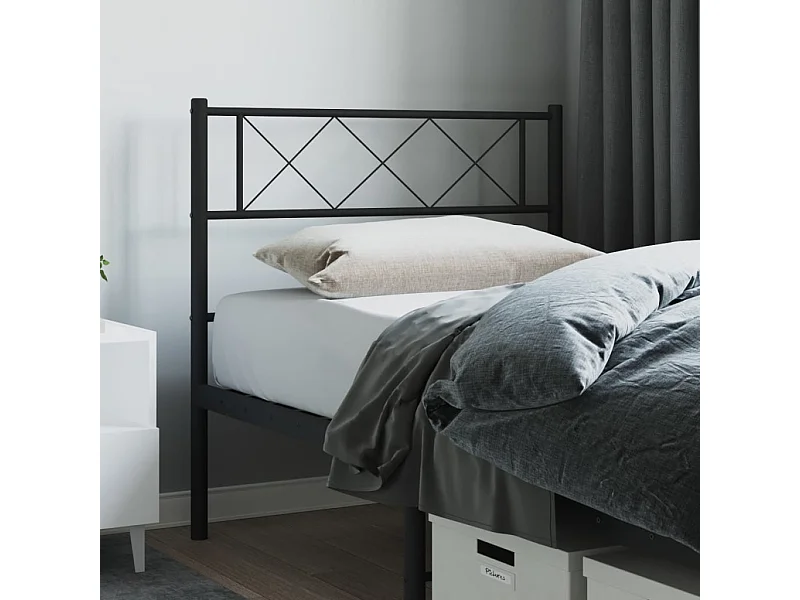 Tête de lit métal noir 100 cm