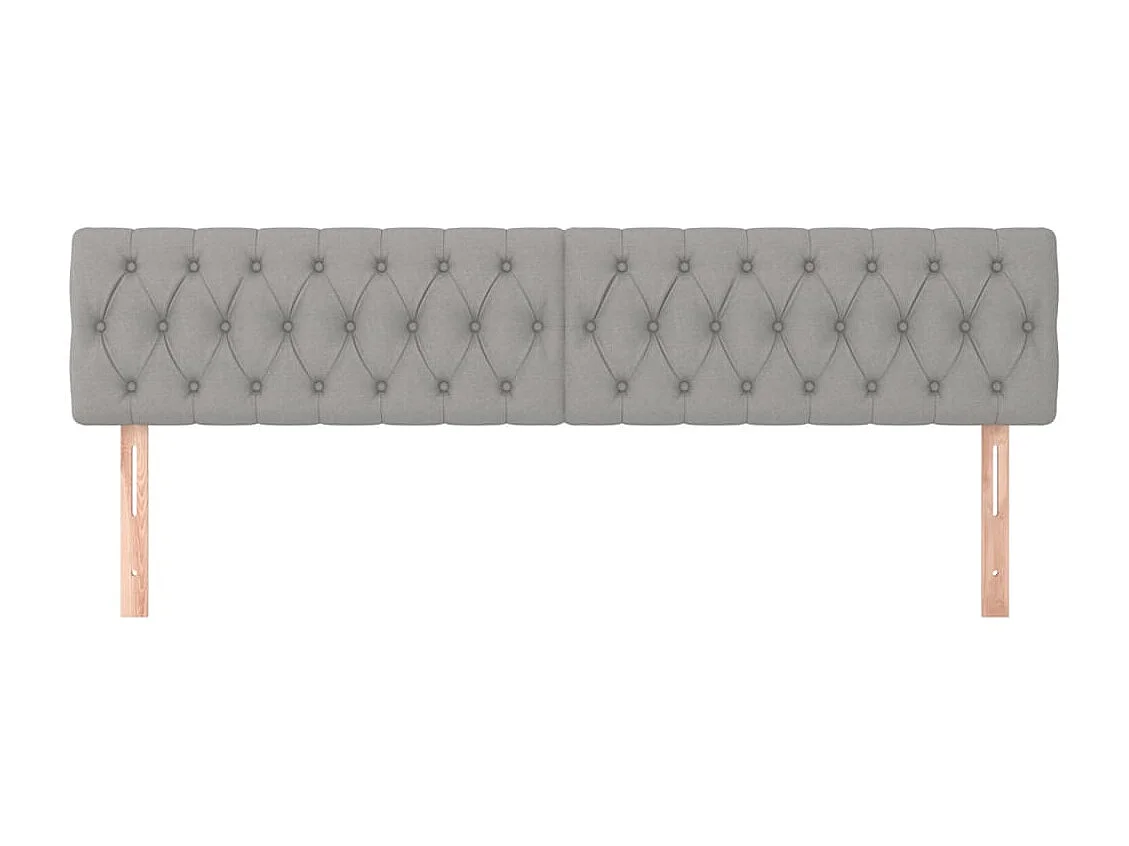 Tête de lit 2 pièces Gris clair 100x7x78/88 cm Tissu