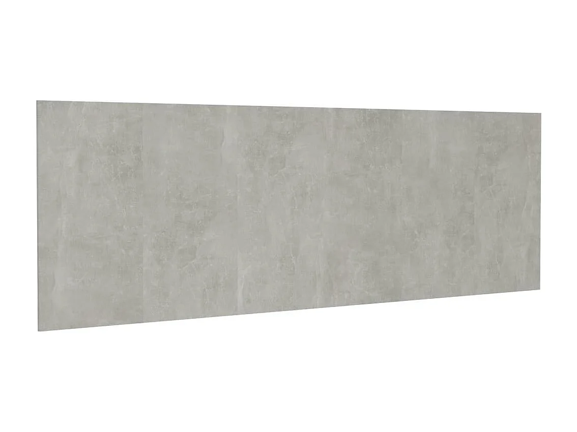 Tête de lit murale Gris béton 240x1,5x80 cm Bois d'ingénierie
