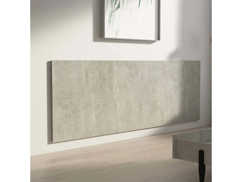Tête de lit murale Gris béton 240x1,5x80 cm Bois d'ingénierie