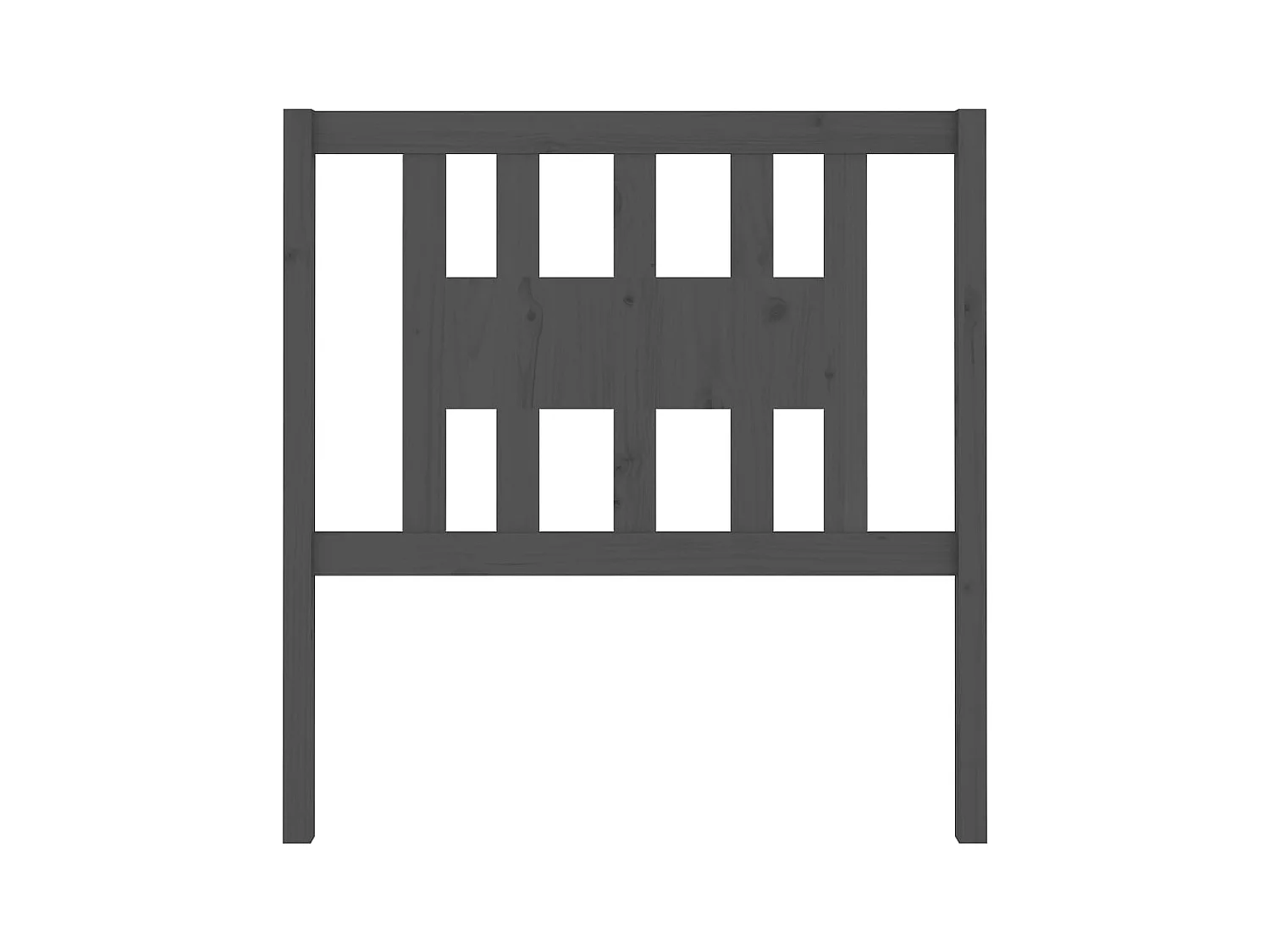 Cabecero madera maciza de pino gris 96x4x100 cm