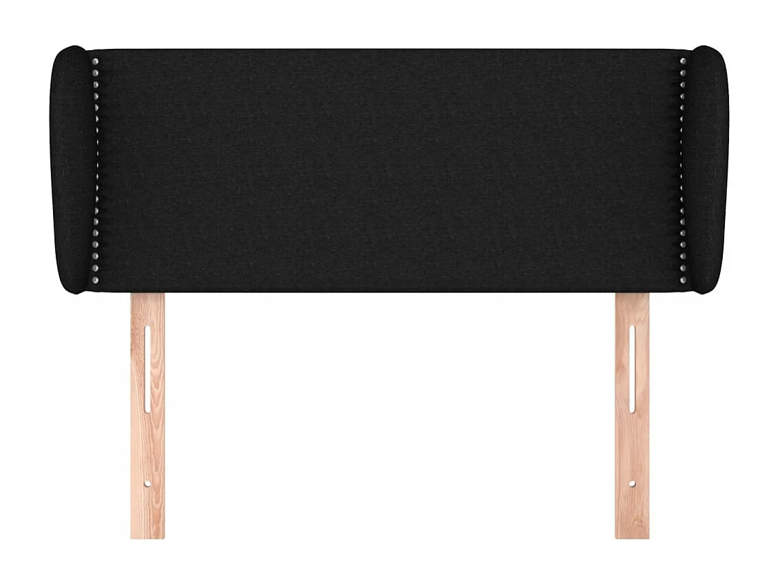Tête de lit avec oreilles Noir 83x23x78/88 cm Tissu