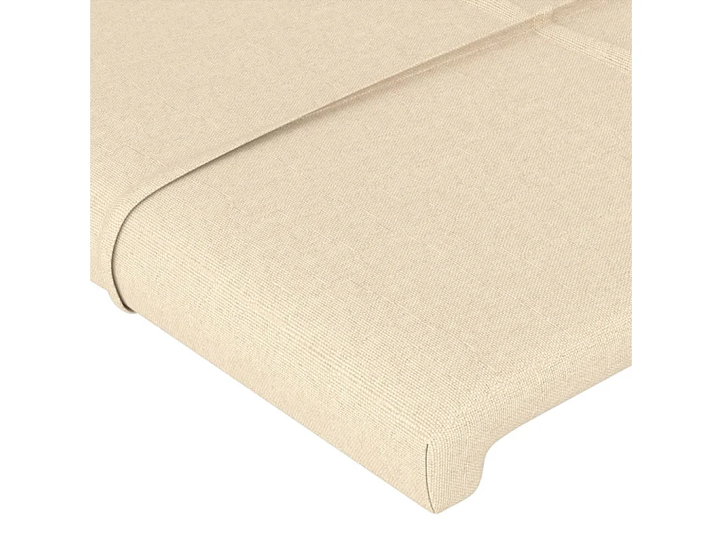 Tête de lit avec oreilles Crème 203x16x78/88 cm Tissu