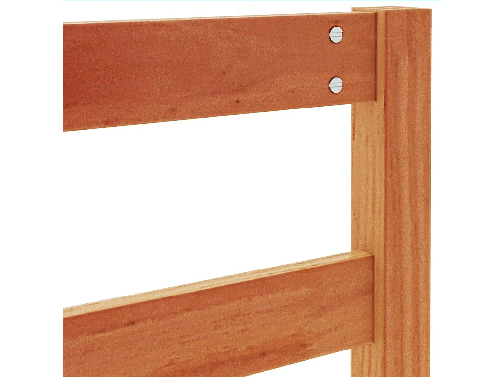 Cabecero de cama madera maciza de pino marrón cera 135 cm