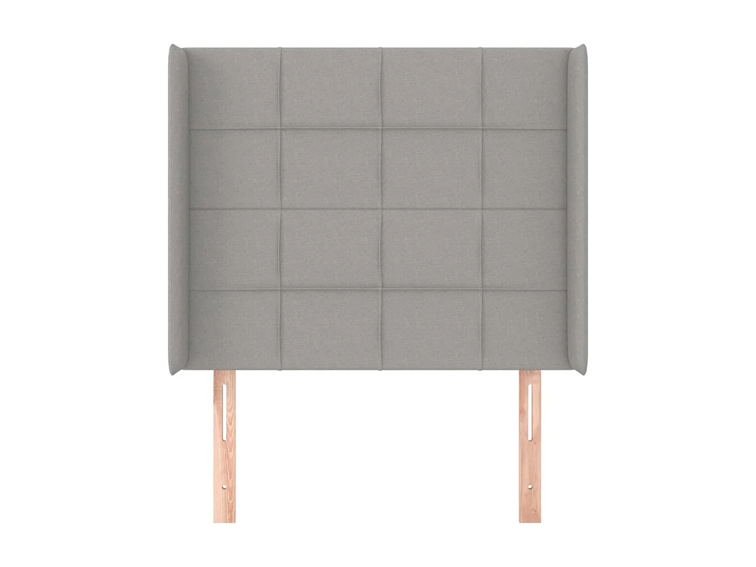 Tête de lit avec oreilles Gris clair 93x16x118/128 cm Tissu