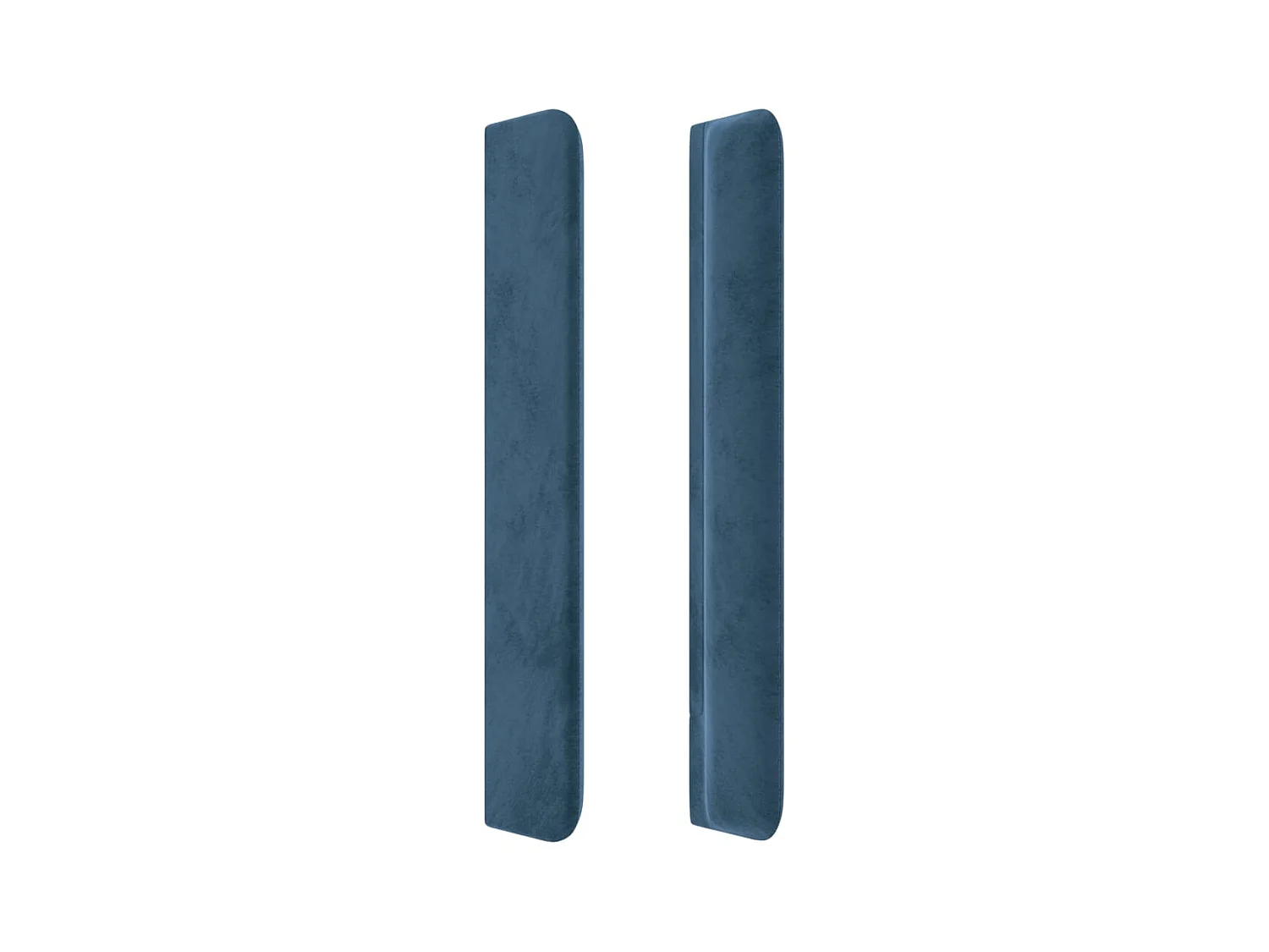Tête de lit avec oreilles Bleu foncé 183x16x118/128 cm Velours