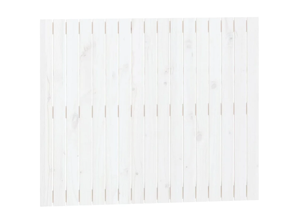 Cabeceira de parede 108x3x90 cm madeira de pinho maciça branco