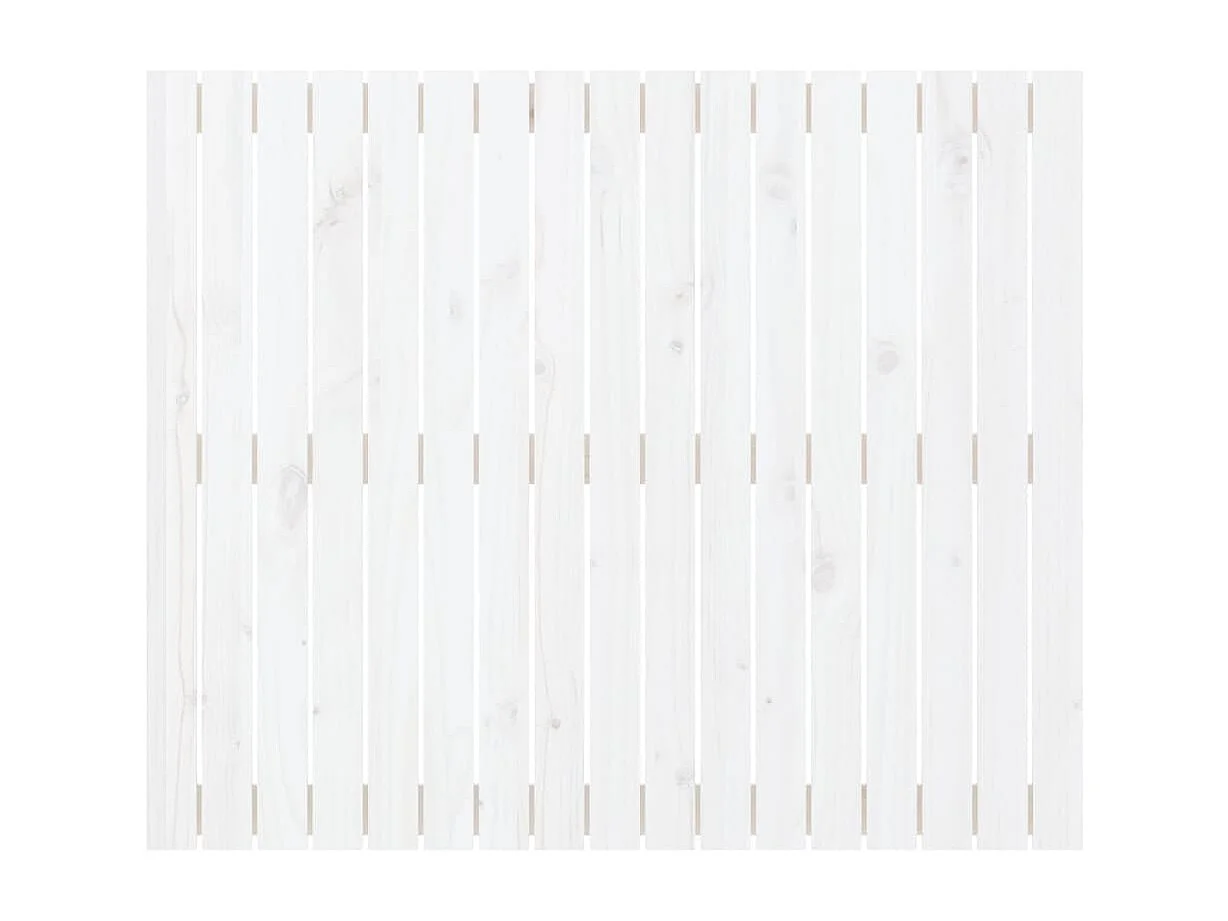 Tête de lit murale Blanc 108x3x90 cm Bois massif de pin
