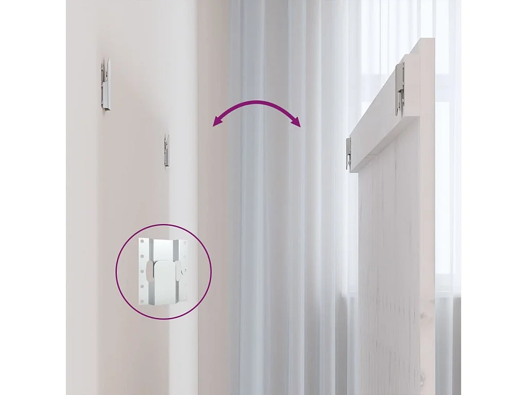 Tête de lit murale Blanc 108x3x90 cm Bois massif de pin