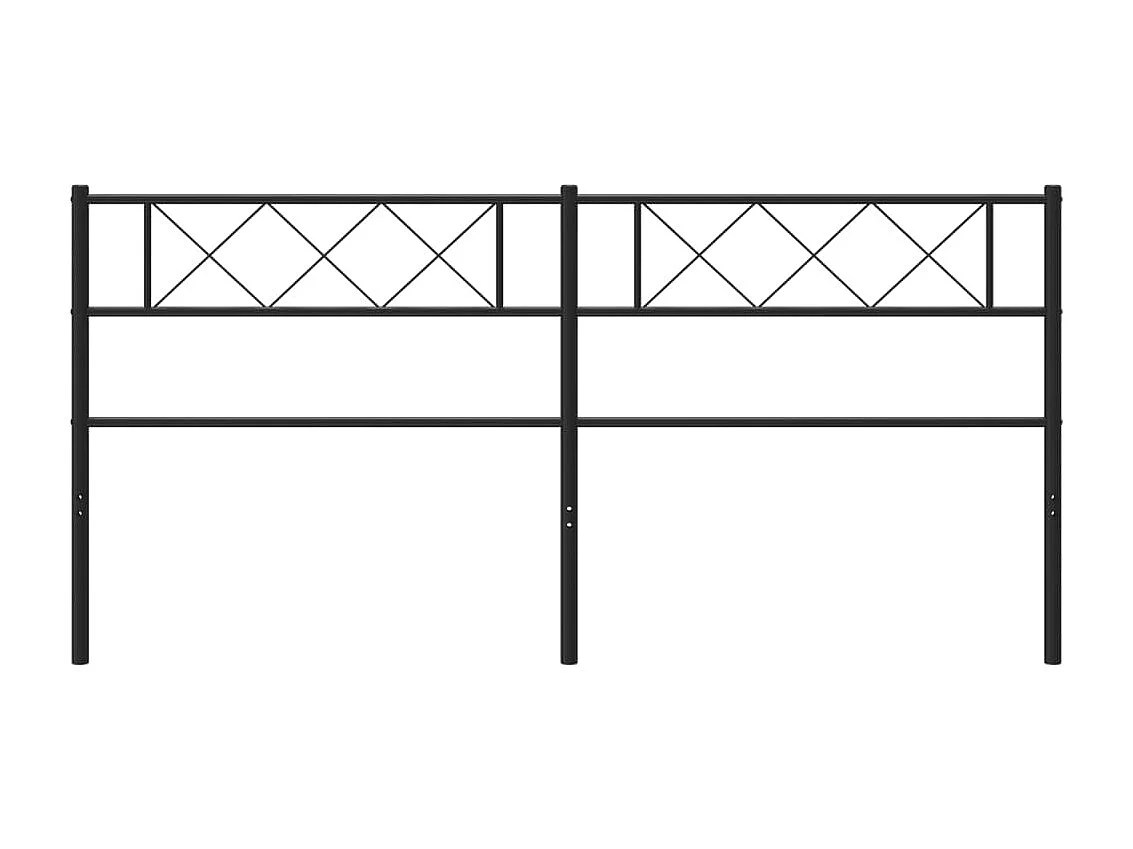 Cabeceira de cama 180 cm metal preto
