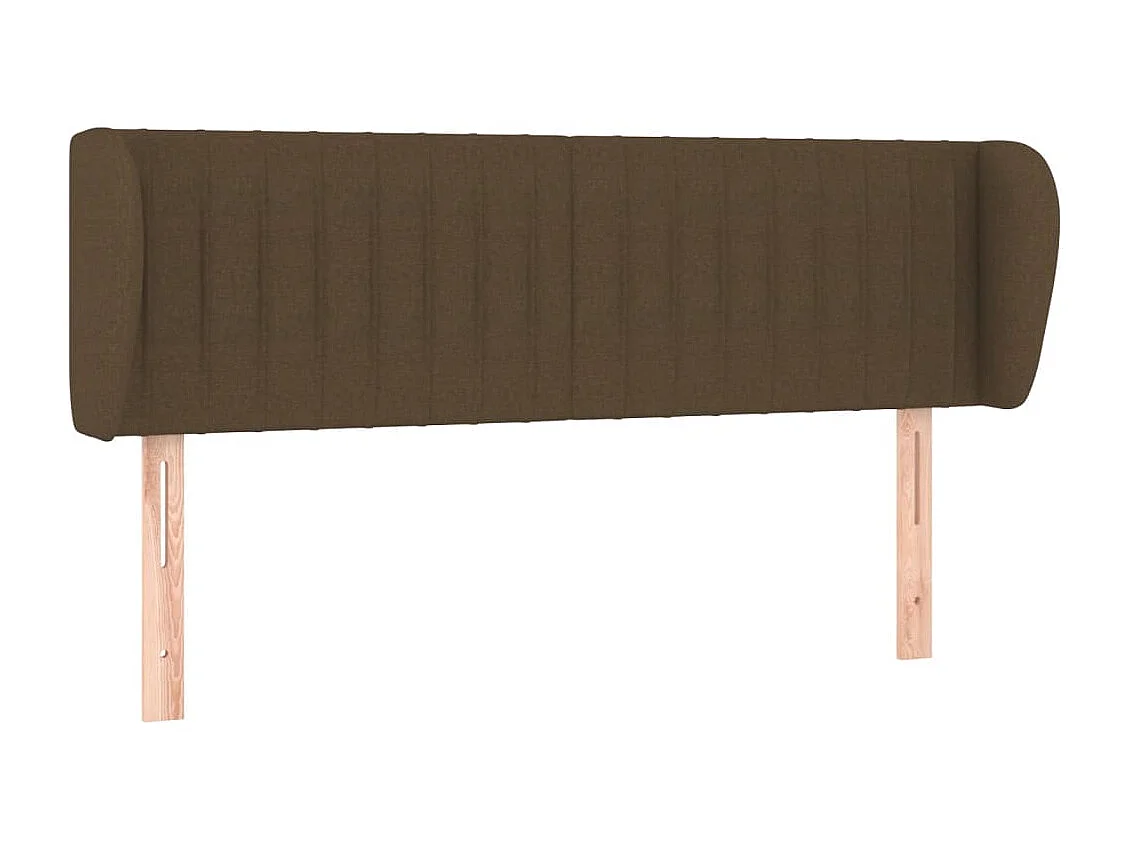 Cabecero de tela gris oscuro 147x23x78/88 cm