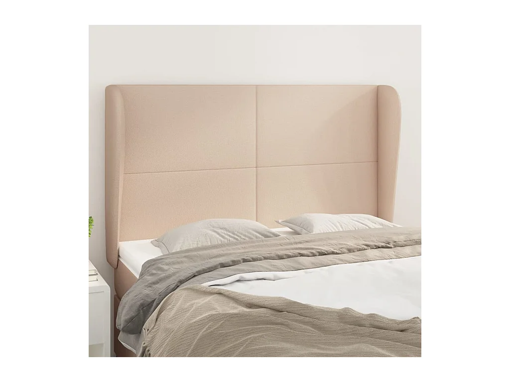 Tête de lit avec oreilles Cappuccino 147x23x118/128 cm
