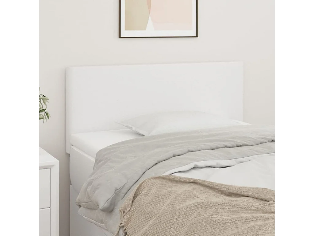 Tête de lit Blanc 90x5x78/88 cm Similicuir