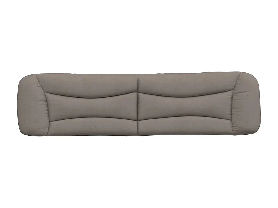 Tête de lit coussin taupe 200 cm tissu