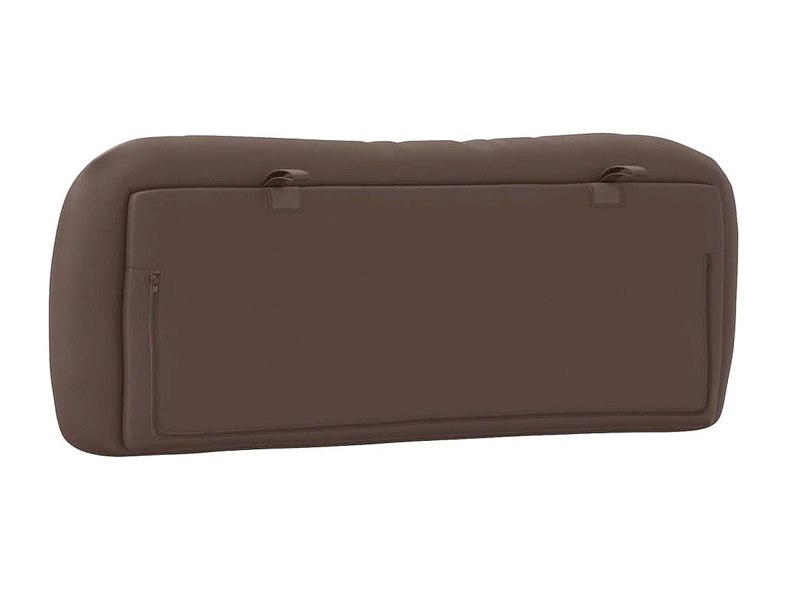 Tête de lit coussin marron 100 cm similicuir