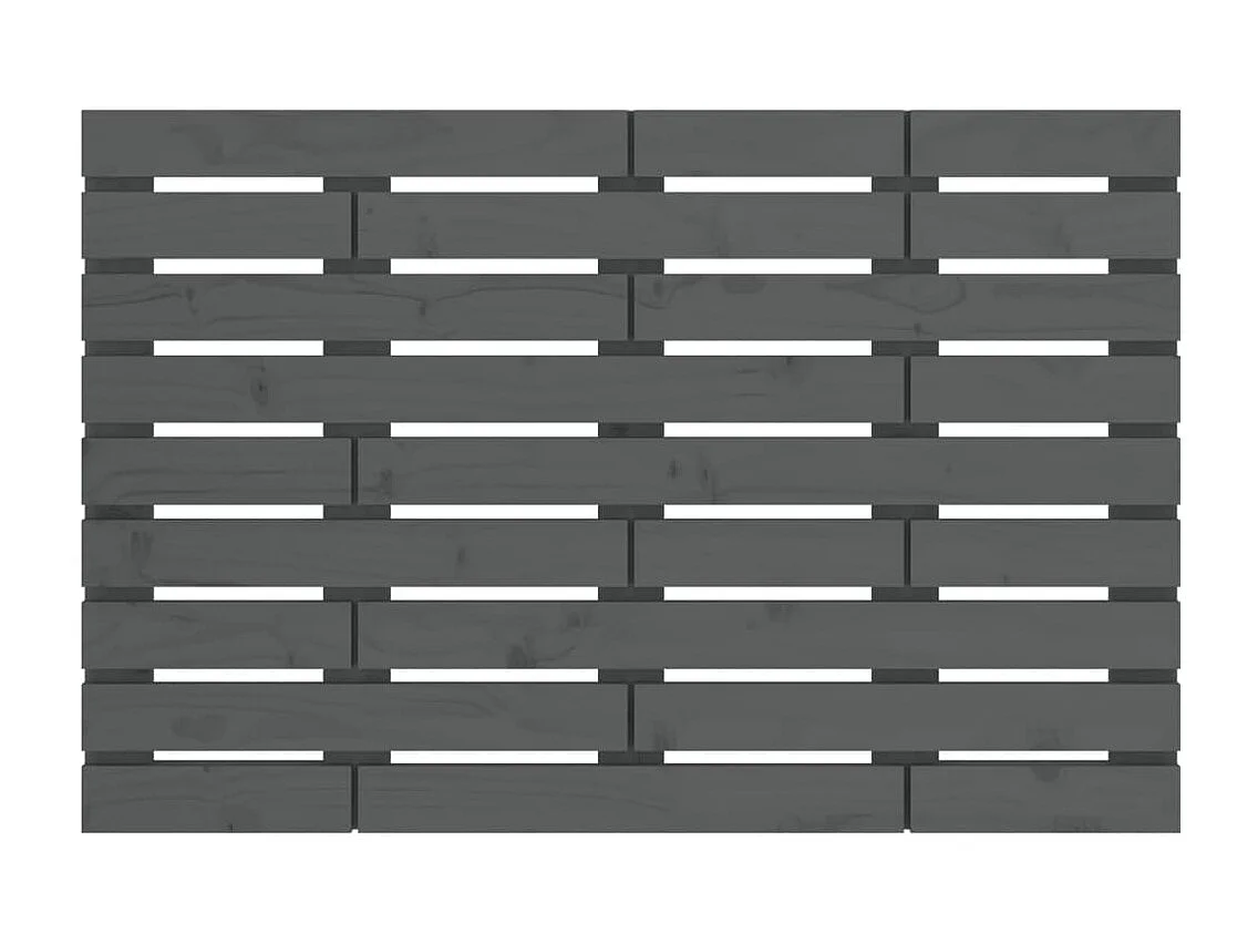 Tête de lit murale Gris 106x3x63 cm Bois massif de pin