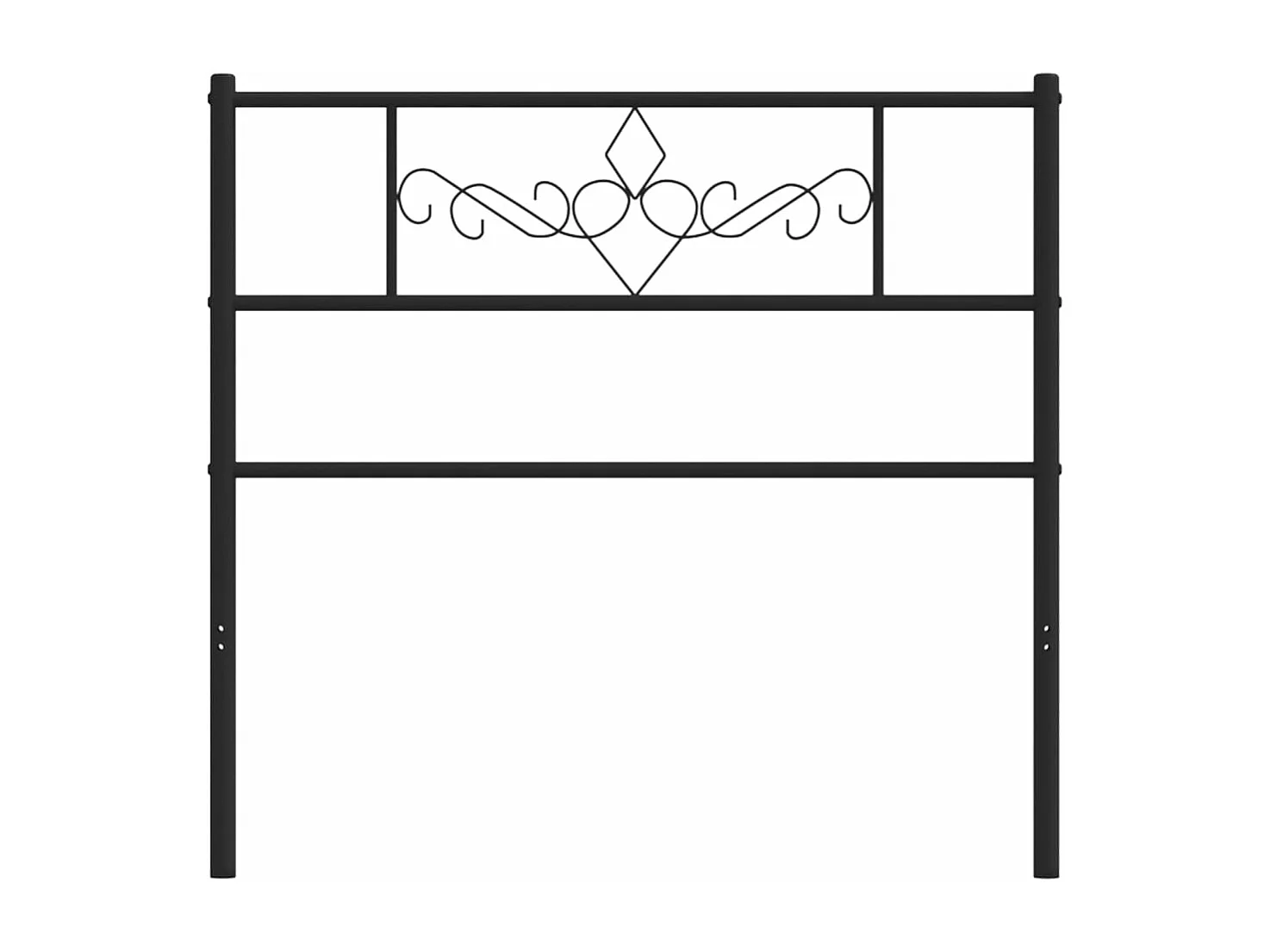 Tête de lit métal noir 107 cm